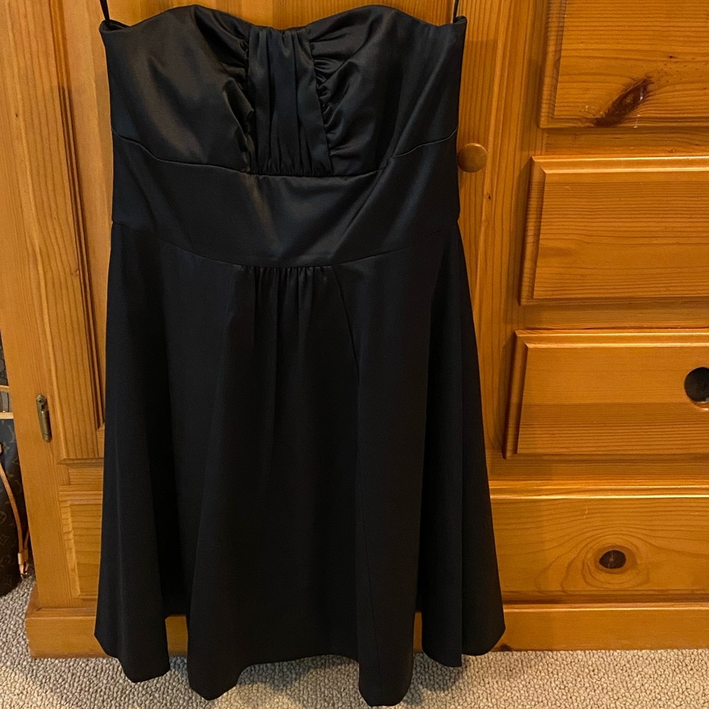 Black Strapless White House Black Market Dress